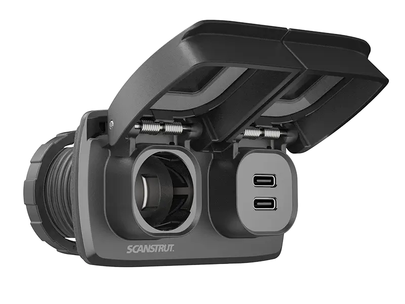 Scanstrut SC-MULTI-F1 Flip Pro multi dual USB-C and a 12V cigarette lighter power socket