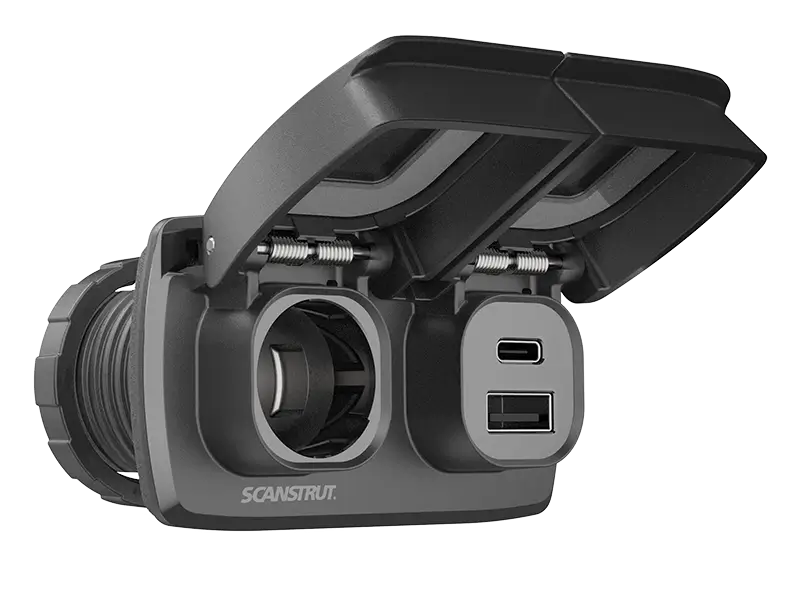 Scanstrut SC-MULTI-F2 Flip Pro multi USB-A, USB-C and a 12V cigarette lighter power socket