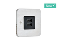 Scanstrut SC-TILE-21 dual USB-C interior charging socket up to 36W (12V) / 60W (24V) - brushed stainless bezel